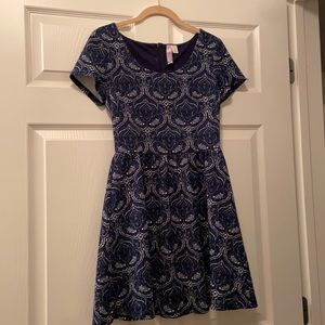 Blue and White Dress